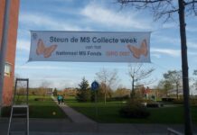 Spandoek MS-fonds gestolen bij winkelcentrum