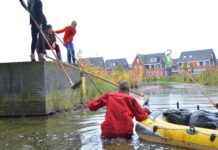 Vrijwilligers ruimen rommel in Stadshagen op