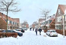 Flinke sneeuwlaag in Stadshagen (foto’s)