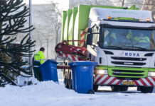 Donderdag geen inzameling gft-afval, papier wordt wel opgehaald ROVA haalt papier en karton op in de sneeuw
