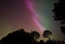 Noorderlicht volop te zien boven Stadshagen