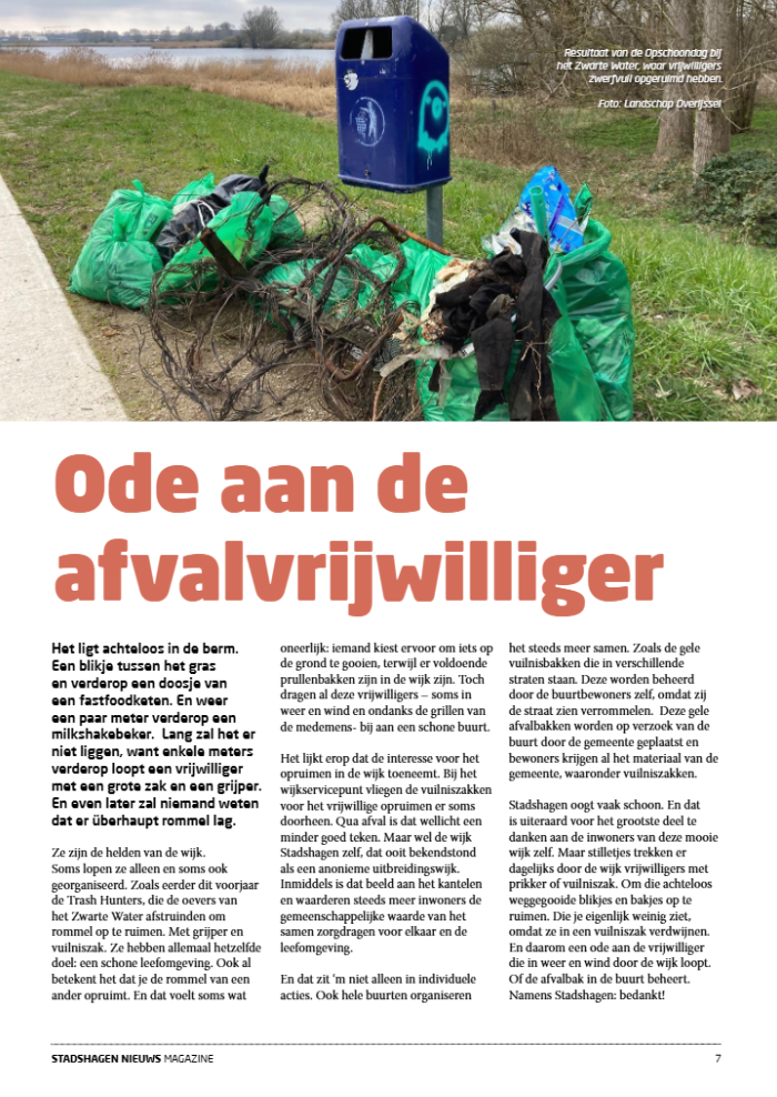 Ode aan de afvalvrijwilliger