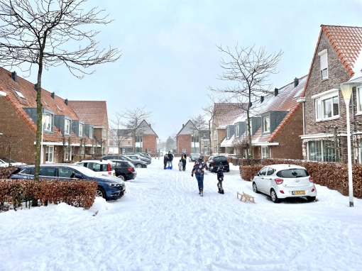 Flinke sneeuwlaag in Stadshagen (foto’s)